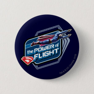 Badge Rond 5 Cm Superman La puissance du vol