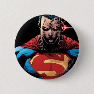 Badge Rond 5 Cm Superman - Laser Vision