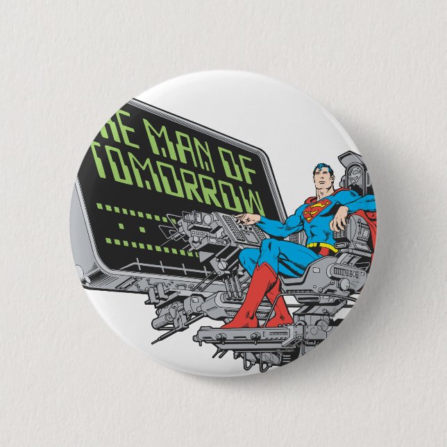 Badge Rond 5 Cm Superman - L'Homme De Demain (Devant)