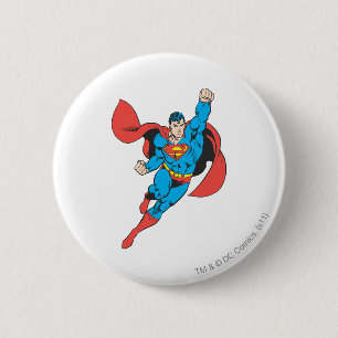Badge Rond 5 Cm Superman Poing droit levé