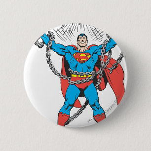 Badge Rond 5 Cm Superman rompt les chaînes