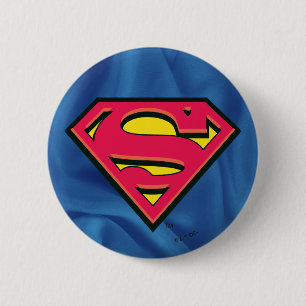 Badge Rond 5 Cm Superman S-Shield Logo classique