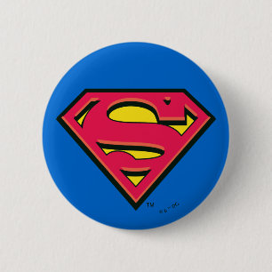 Badge Rond 5 Cm Superman S-Shield Logo classique
