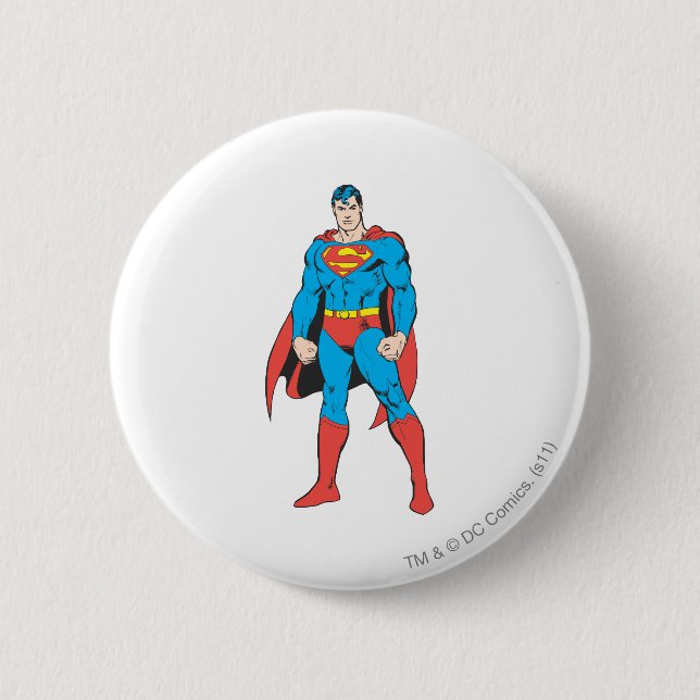 Badge Rond 5 Cm Superman Standing (Devant)