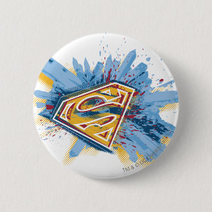 Badge Rond 5 Cm Superman Stylisé   Logo de démarrage