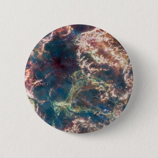 Badge Rond 5 Cm Supernova Resnant Cassiopée A. (Devant)