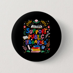 Badge Rond 5 Cm Support Bibliothèques publiques Vocabulaire de lec