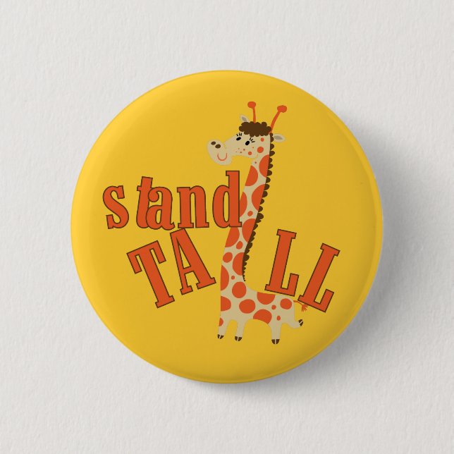 Badge Rond 5 Cm Support de girafe grand (Devant)
