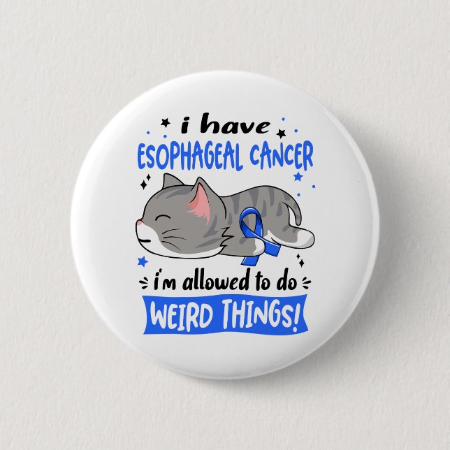 Badge Rond 5 Cm Support Esophageal Cancer Awareness Ribbon Toxits (Devant)