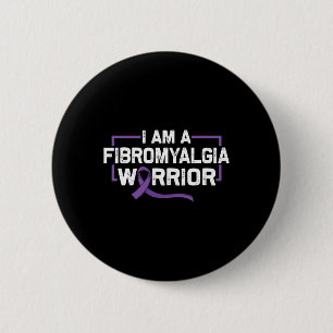 Badge Rond 5 Cm Support Purple Ribbon Warrier De Fibromyalgia Awar