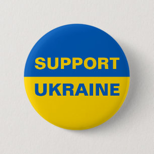 Badge Rond 5 Cm Support Ukraine Ukrainian Flag