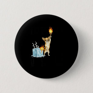 Badge Rond 5 Cm Supprimer la glace drôle de chihuahua chien mème f