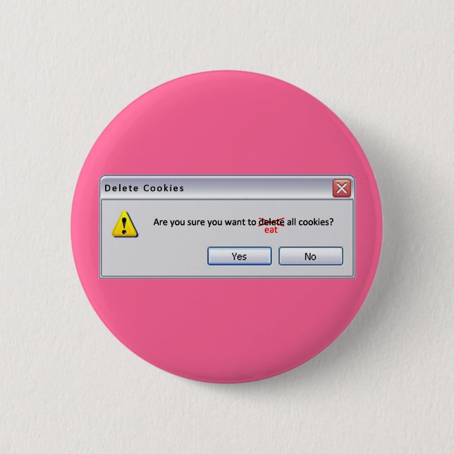 Badge Rond 5 Cm Supprimer les cookies (Devant)