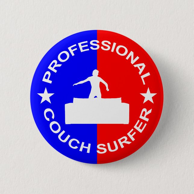 Badge Rond 5 Cm Surfeur de canapé professionnel (Devant)