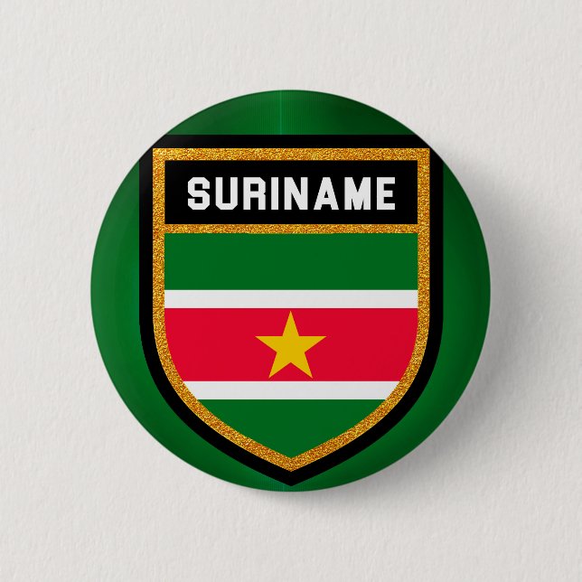 Badge Rond 5 Cm Suriname Flag (Devant)