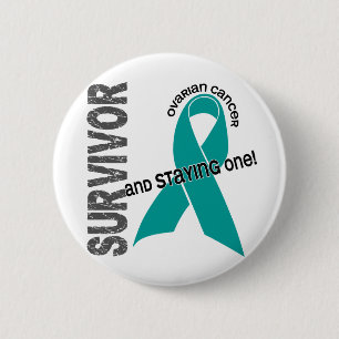 Badge Rond 5 Cm Survivant de Cancer ovarien