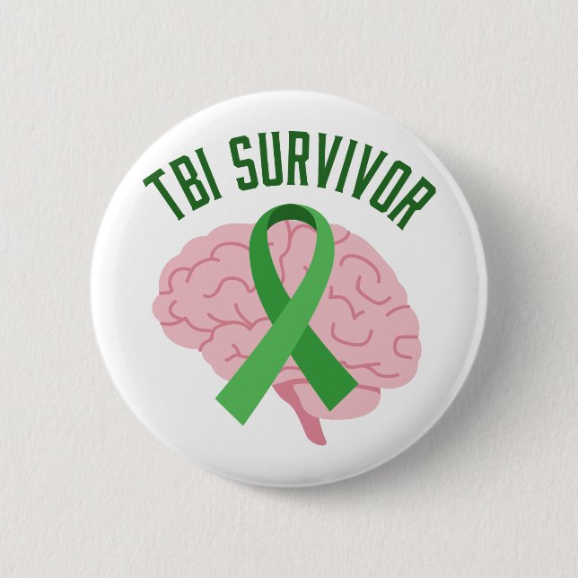 Badge Rond 5 Cm Survivant de TBI (Devant)