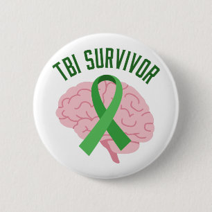 Badge Rond 5 Cm Survivant de TBI