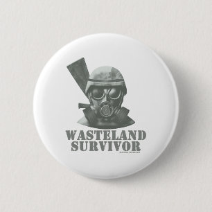 Badge Rond 5 Cm Survivant de terre en friche