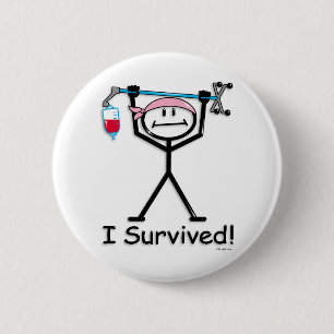 Badge Rond 5 Cm Survivant du cancer du sein