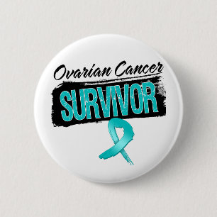 Badge Rond 5 Cm Survivant frais de Cancer ovarien