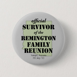 Badge Rond 5 Cm Survivant officiel de la Réunion familiale - Arizo