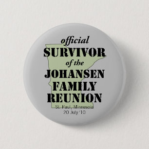 Badge Rond 5 Cm Survivant officiel (vert)