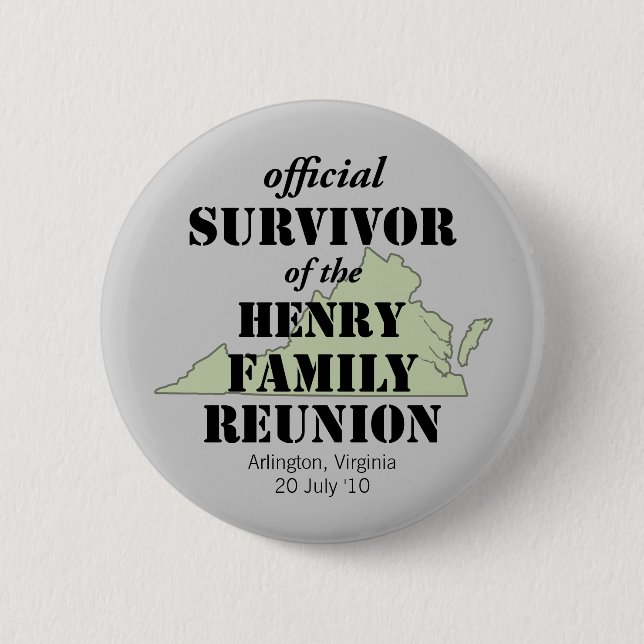 Badge Rond 5 Cm Survivant officiel (vert) (Devant)