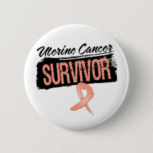 Badge Rond 5 Cm Survivant utérin frais de Cancer