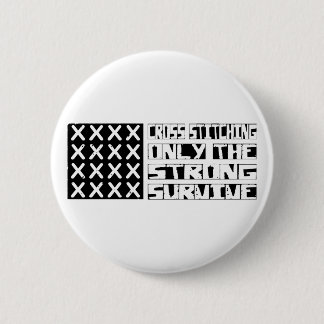 Badge Rond 5 Cm Survivre aux coutures croisées