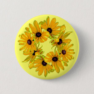 Badge Rond 5 Cm Susans Noir-eyed