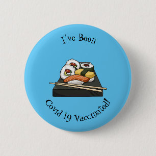 Badge Rond 5 Cm Sushi cartoon illustration