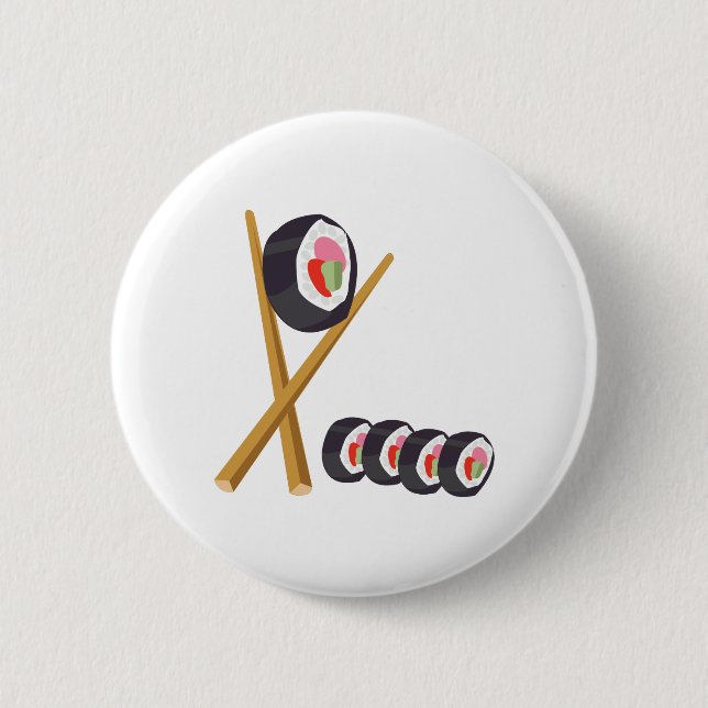 Badge Rond 5 Cm Sushi Rolls (Devant)