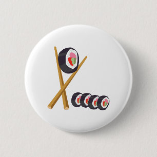 Badge Rond 5 Cm Sushi Rolls