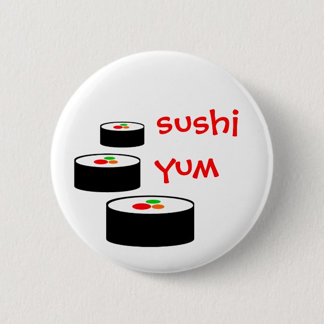 Badge Rond 5 Cm Sushi Yum (Devant)