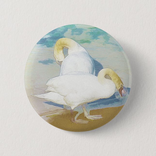 BADGE ROND 5 CM SWANS (Devant)