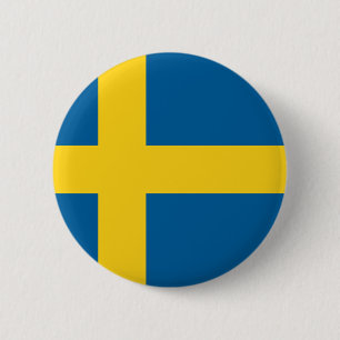 Badge Rond 5 Cm sweden flag