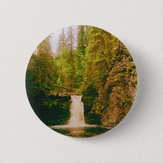 Badge Rond 5 Cm Swedish Moody Waterfall, Hälsingland, Sweden