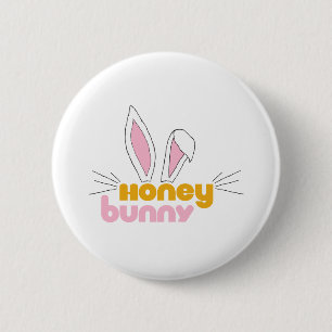 Badge Rond 5 Cm Sweet Happy Hunny Lapny Honey Art lapin