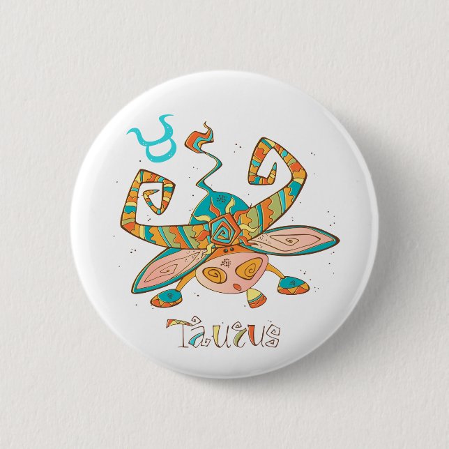 Badge Rond 5 Cm Sweet Taurus Bull (Devant)