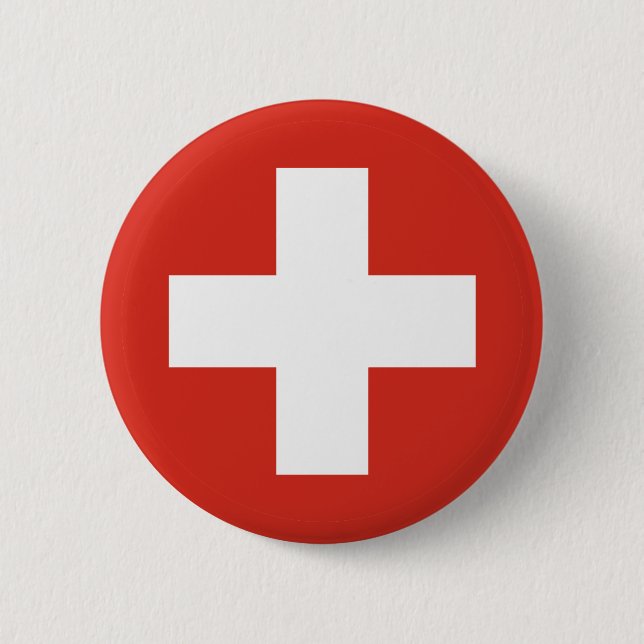 Badge Rond 5 Cm Switzerland country flag roundel (Devant)
