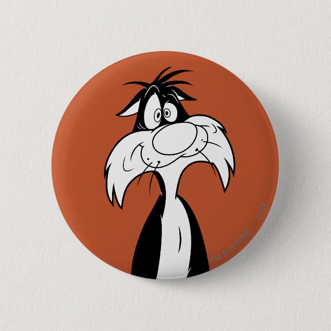 Badge Rond 5 Cm SYLVESTER™ Silly (Devant)