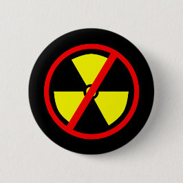 Badge Rond 5 Cm Symbole antinucléaire Pinback