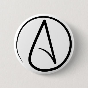 Badge Rond 5 Cm Symbole athéisme