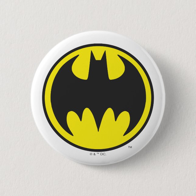Badge Rond 5 Cm Symbole Batman | Bat Circle Logo (Devant)