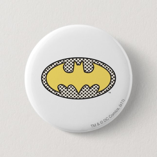 Badge Rond 5 Cm Symbole Batman | Logo d'affichage (Devant)