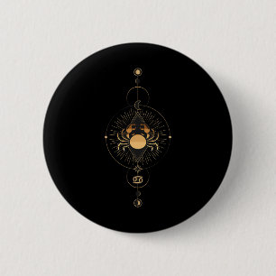 Badge Rond 5 Cm Symbole cancéreux Zodiac Noir Histoire Mois Blm Me