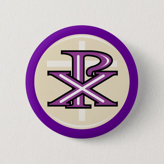 Badge Rond 5 Cm Symbole chrétien (Devant)