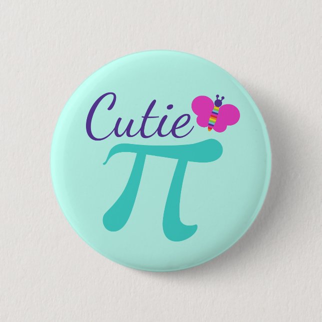 Badge Rond 5 Cm Symbole Cutie Pi Pun mathématique (Devant)