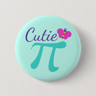 Badge Rond 5 Cm Symbole Cutie Pi Pun mathématique